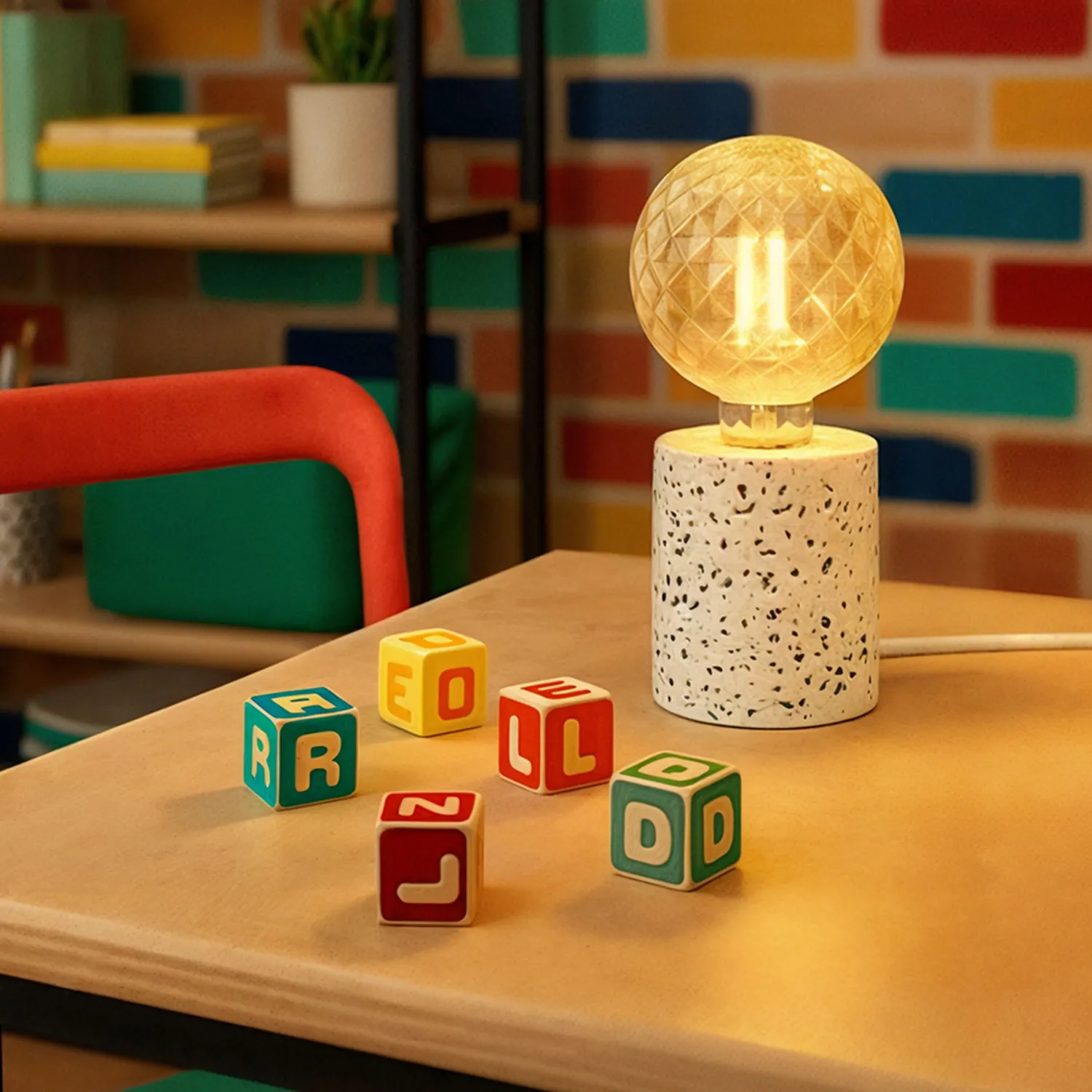 Rendl Light Studio Camino Bord lampă masă terrazzo decor