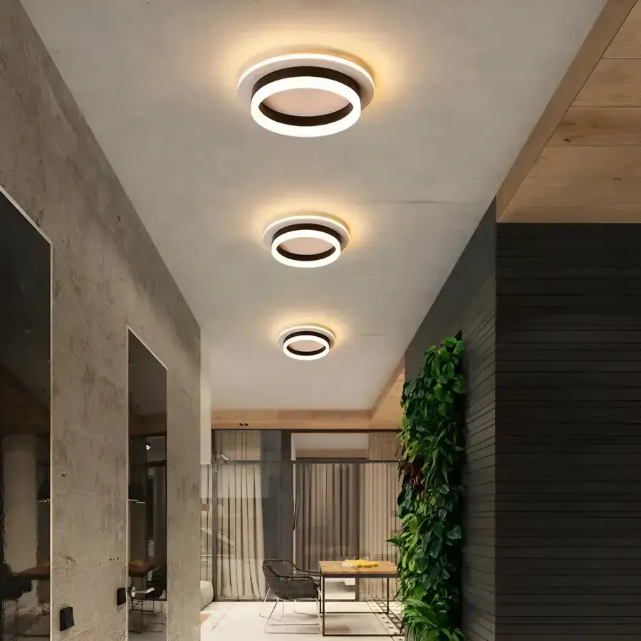Alessandro Design Solena Rotonda lustra LED 13W alb-negru 25 cm
