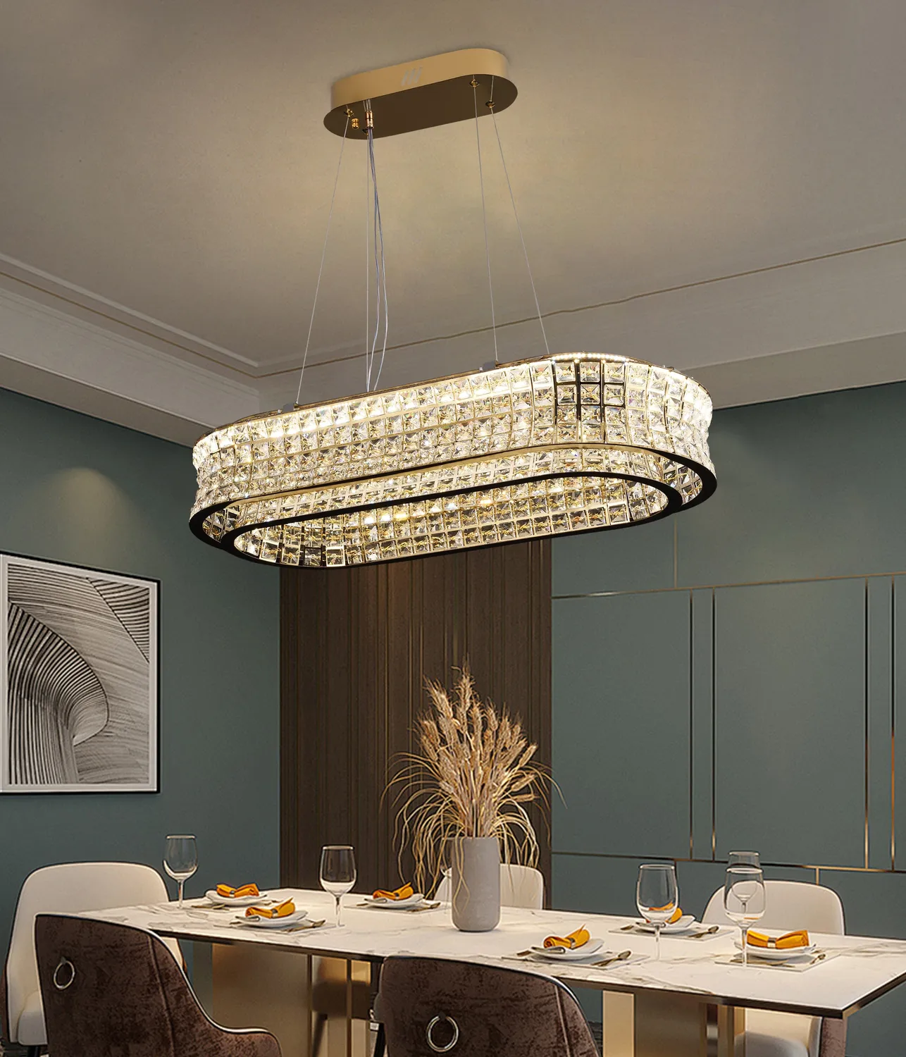 Alessandro Design LLC160/750X350GD lustra LED aurie 72W dimabila