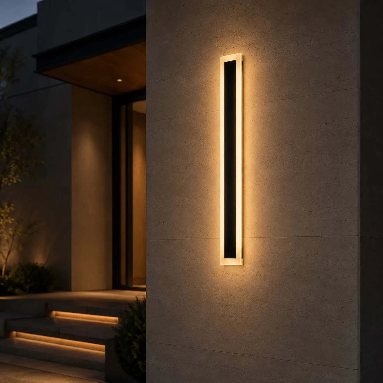 Mack aplica LED exterior 30cm 4W neagra IP65 liniara