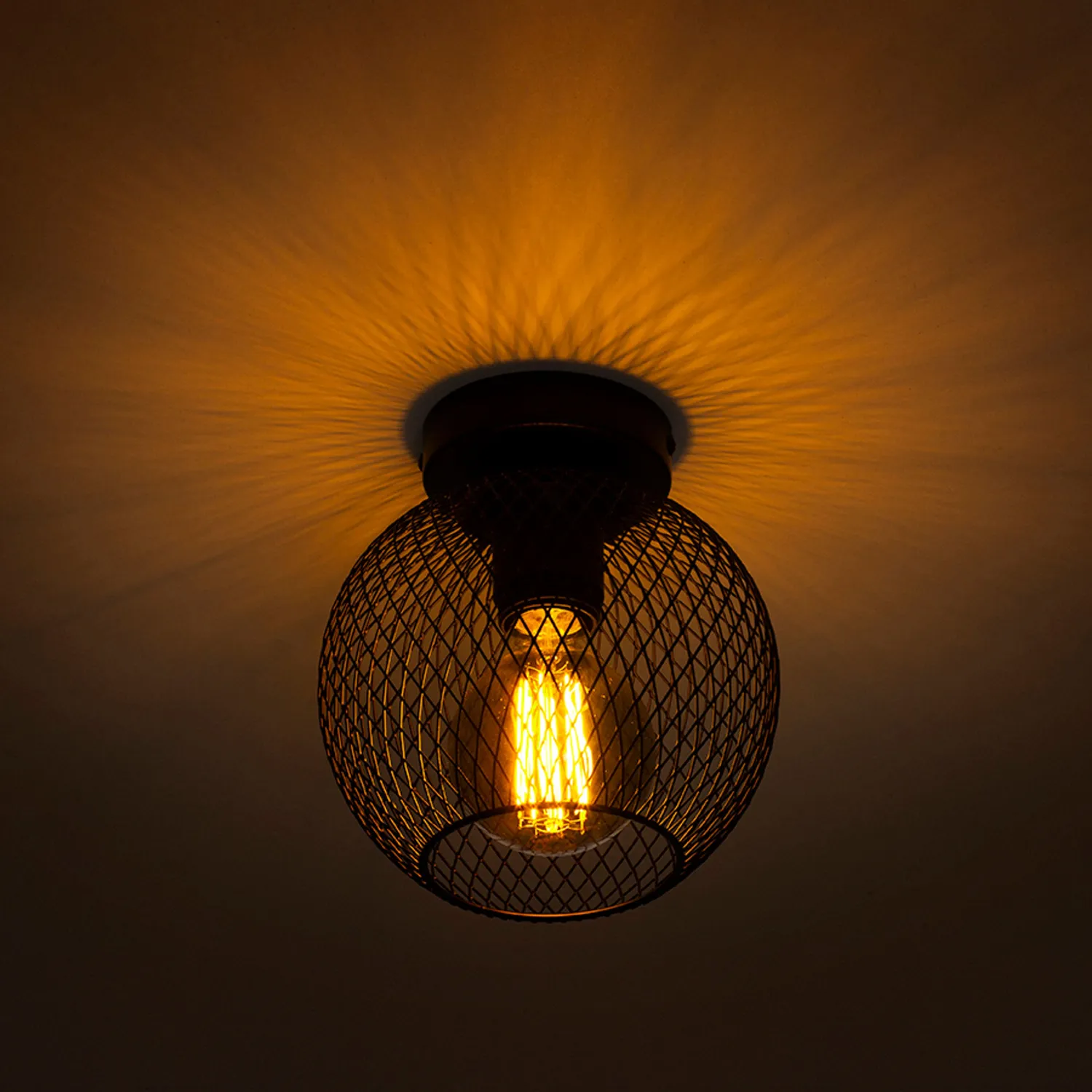 Rendl Light Studio Cosir plafoniera neagra E27