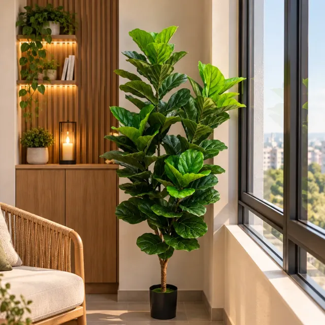 Alessandro Design Fig Tree planta artificiala 180 cm verde cu ghiveci