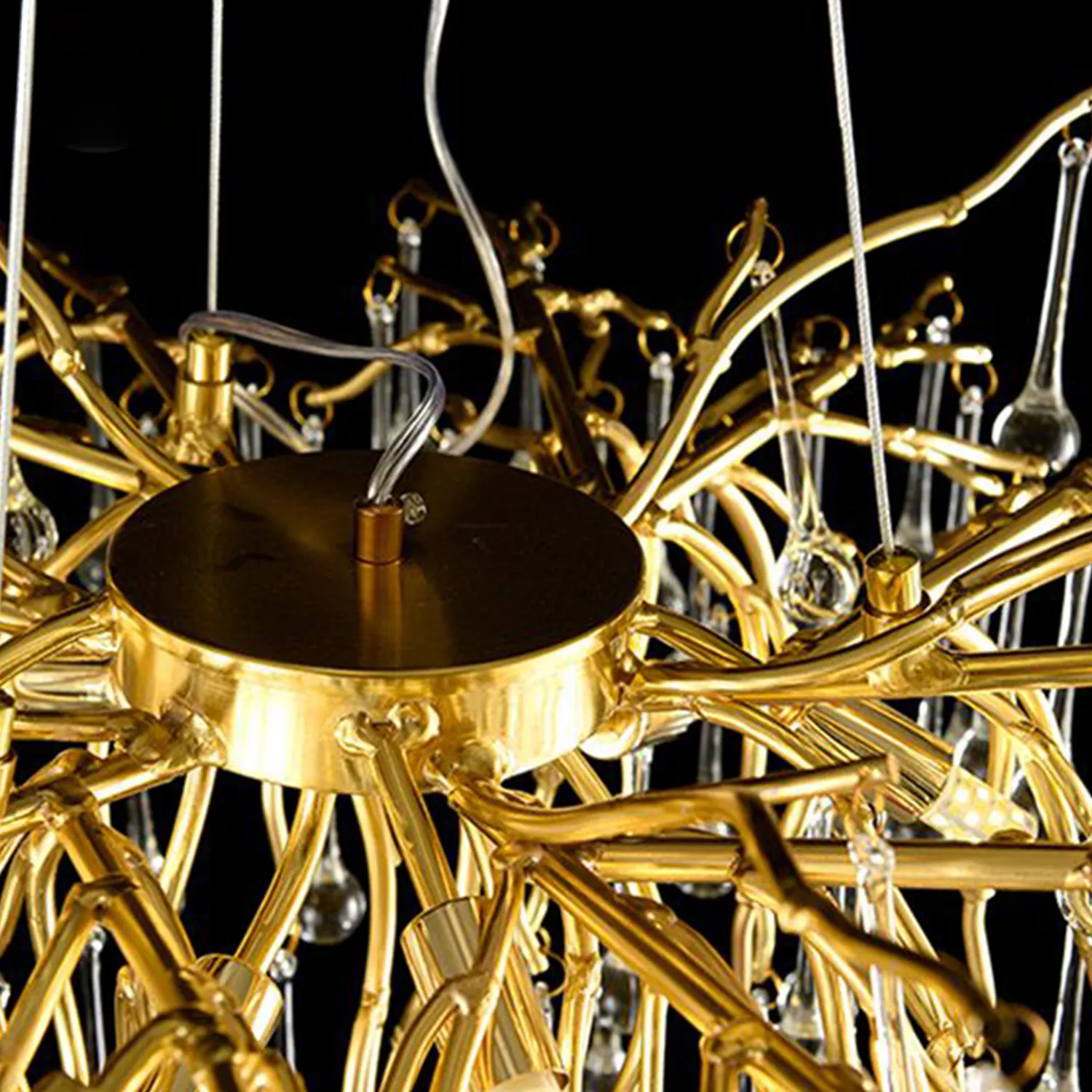 Alessandro Design Nebula Imperio candelabru cristal 10xG9 auriu 97cm