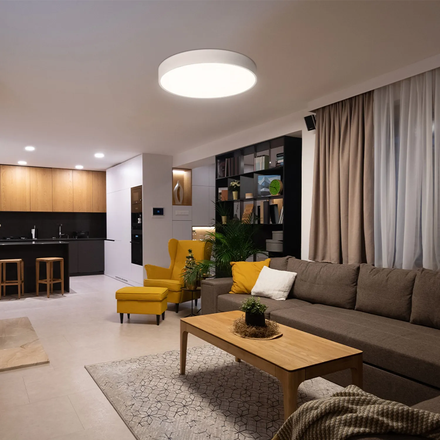 Rendl Light Studio Mezzo 80 plafoniera alba LED dimabila