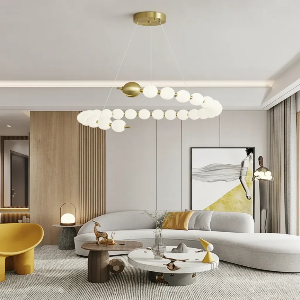 Alessandro Design Aurelia lustra LED aurie 41W cu telecomanda