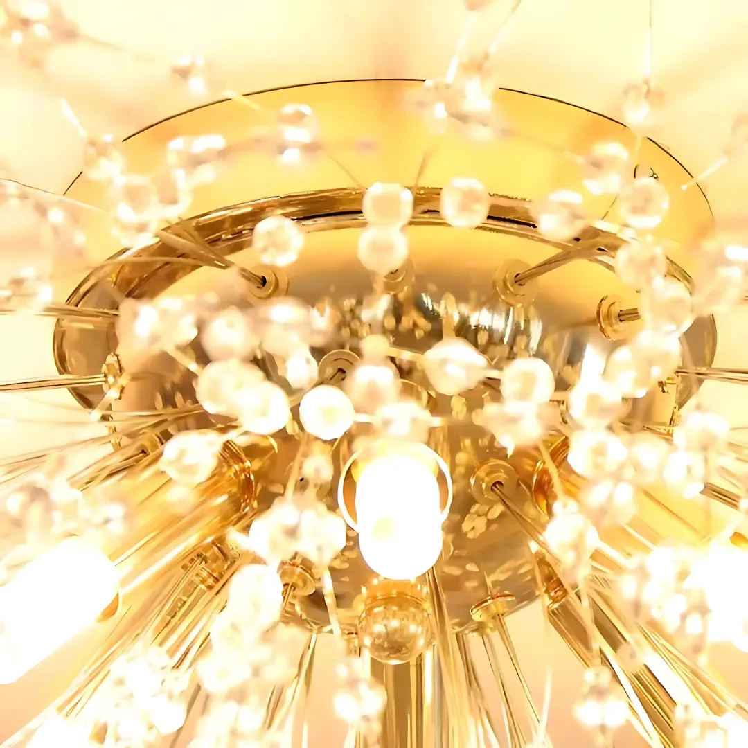 Alessandro Design Rondo Vivace candelabru cristal 60cm 8xG9 auriu
