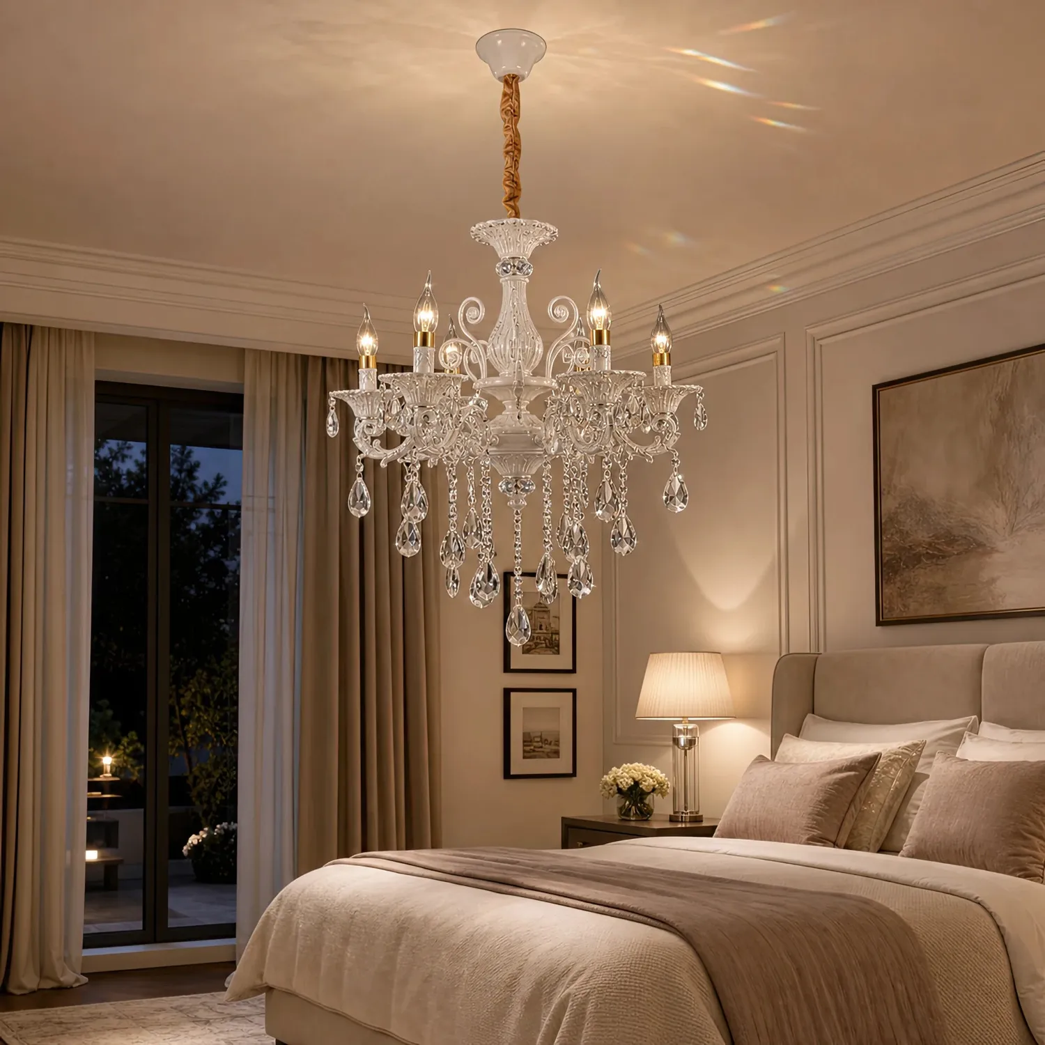 Alessandro Design Sanssouci candelabru cristal 6xE14 argintiu