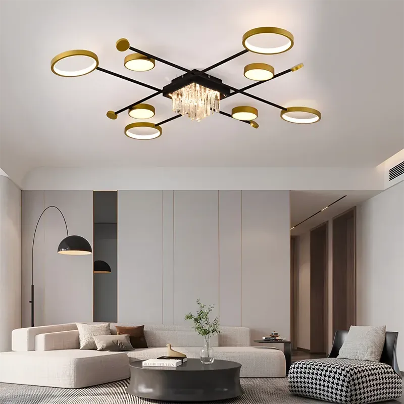 Alessandro Design Guida lustra LED 48W negru-auriu