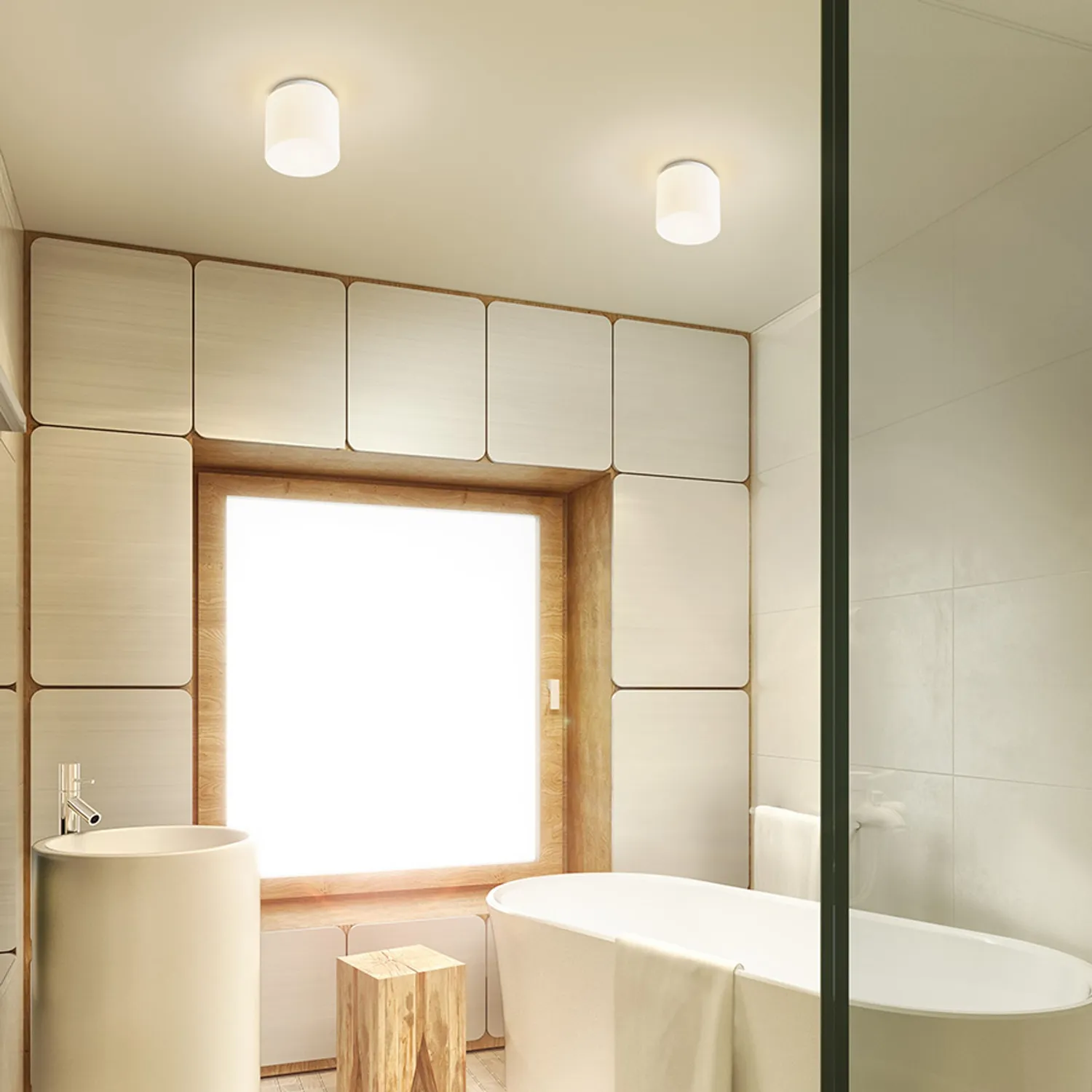 Rendl Light Studio Arana R 17 plafoniera baie crom opal