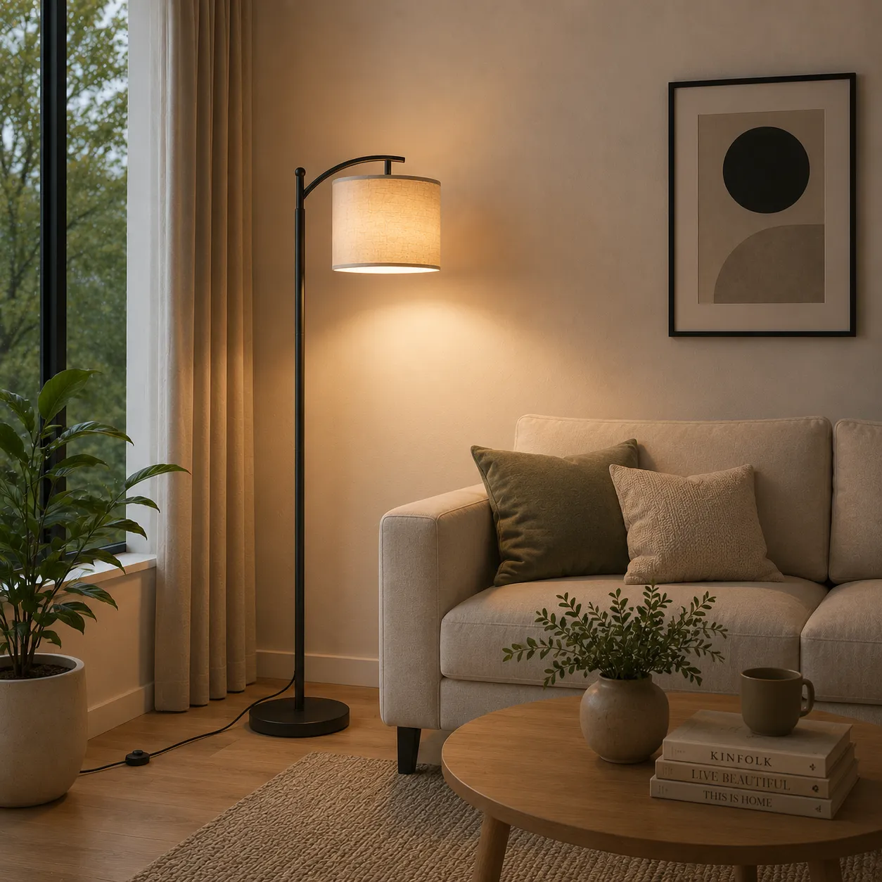 Alessandro Design Kokshetau lampadar E27 143cm alb-negru