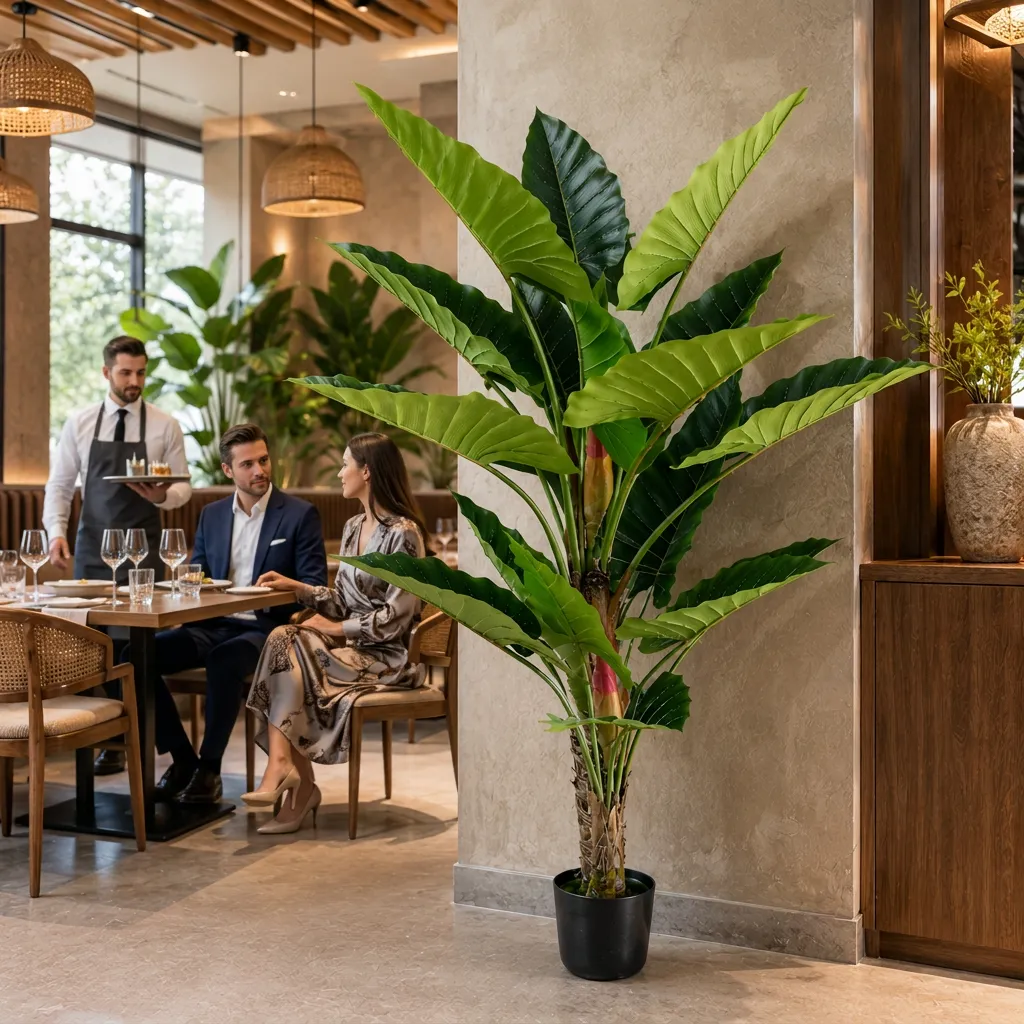 Alessandro Design Alocasia plantă artificială 190cm verde 2 tije