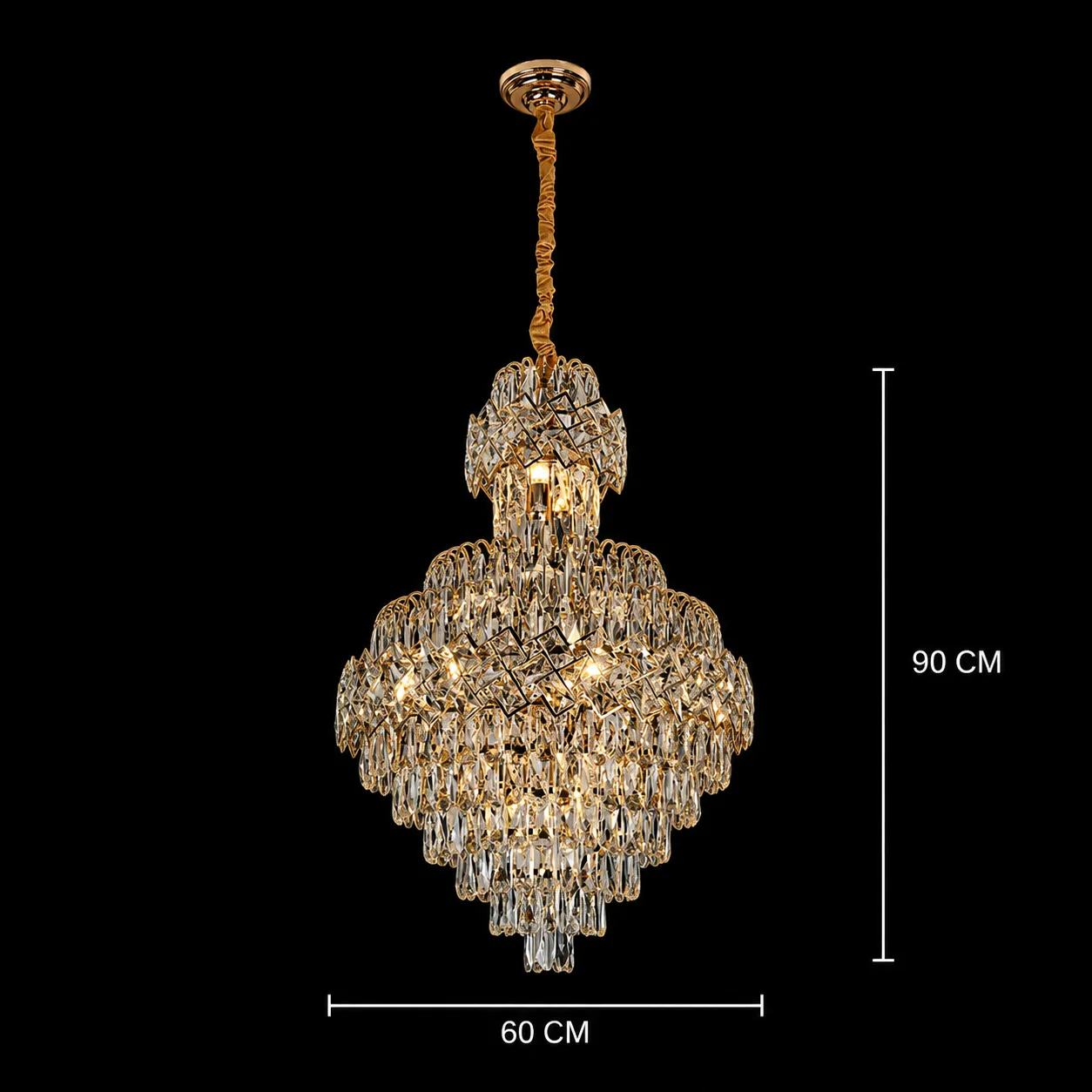 Alessandro Design WINDSOR Grande Supremo candelabru cristal auriu