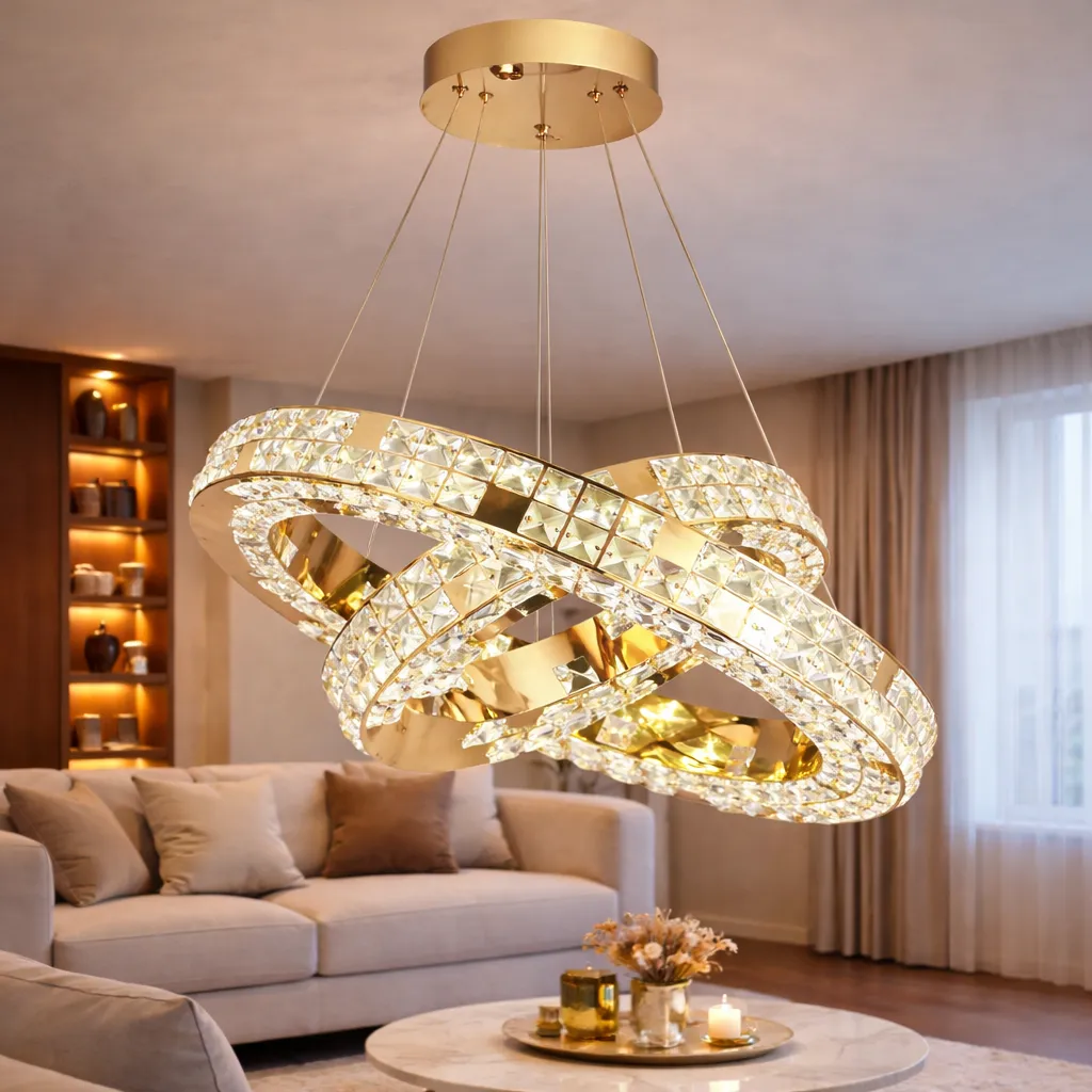 Alessandro Design LLC135/2GD lustra LED aurie 54W