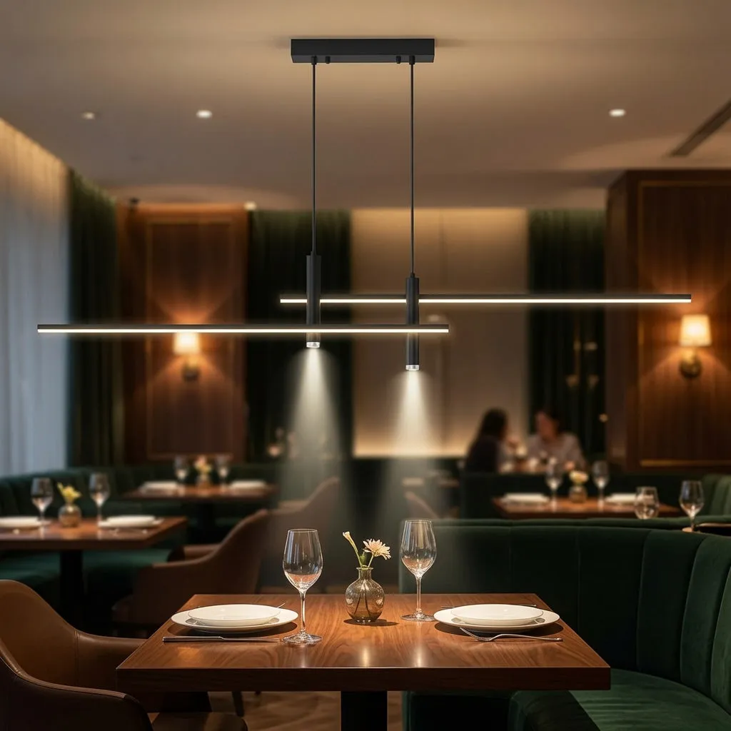 Alessandro Design Rina lustra LED liniara 50W neagra reglabila