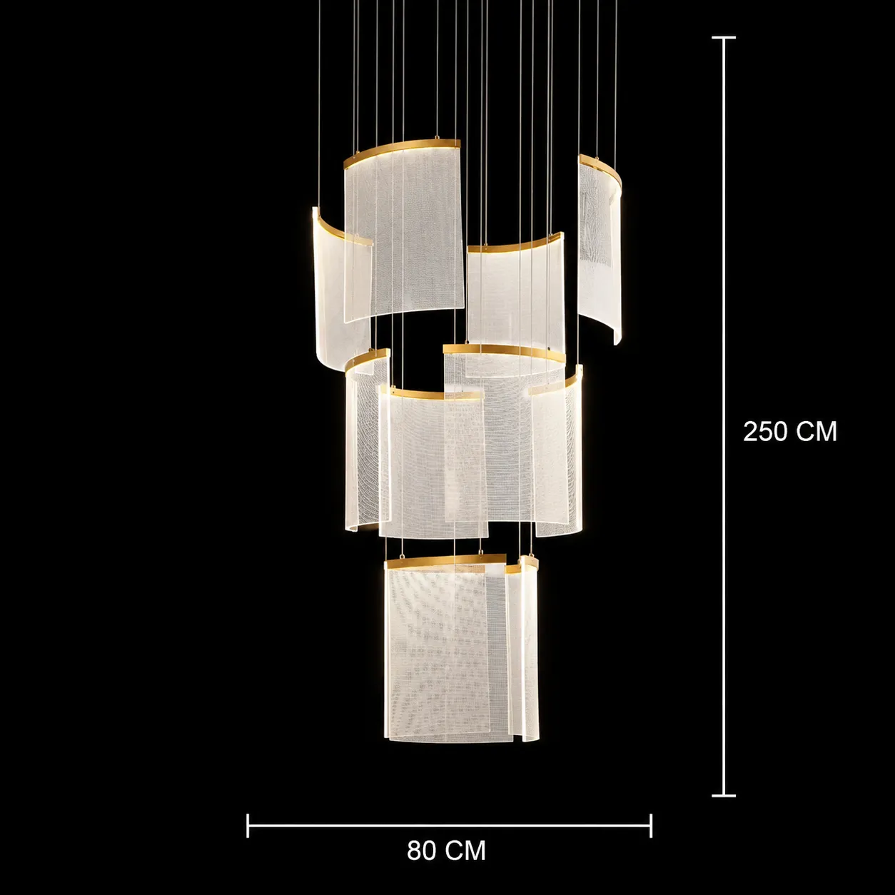 Alessandro Design Alduino candelabru LED 80cm auriu