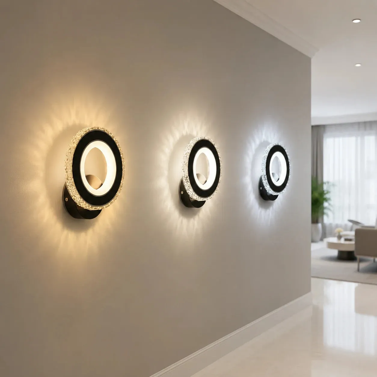 Alessandro Design Nova Rotonda aplică LED 16W neagră