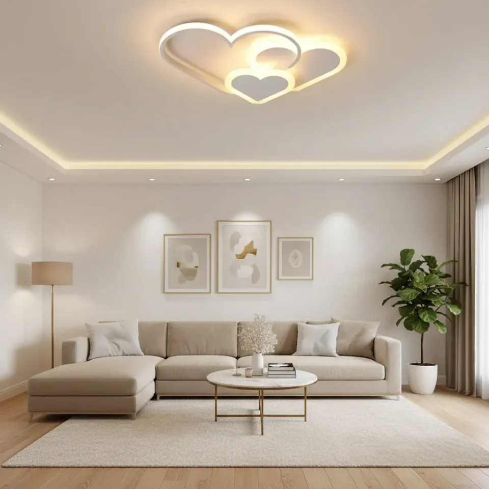 Alessandro Design Ami 48W lustra LED alba 3 inimi
