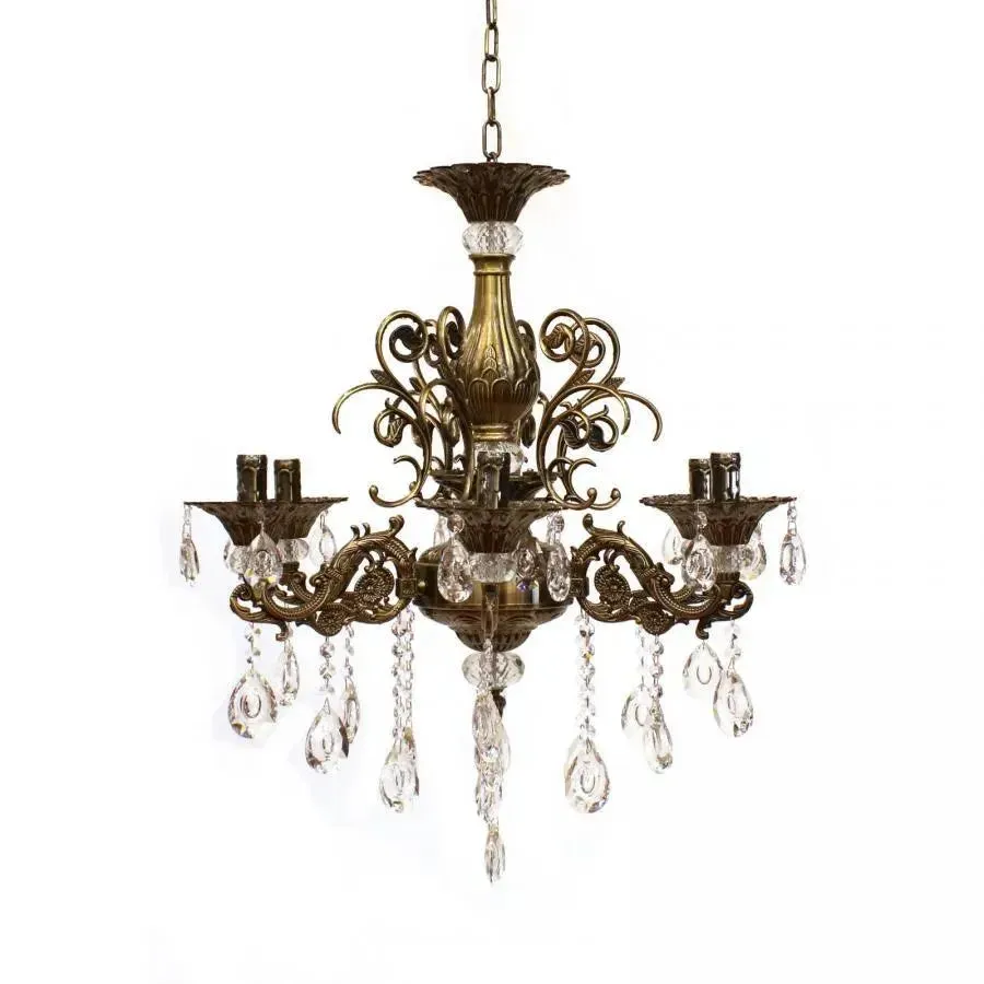 Alessandro Design SANSSOUCI Magno candelabru cristal 62 cm alamă
