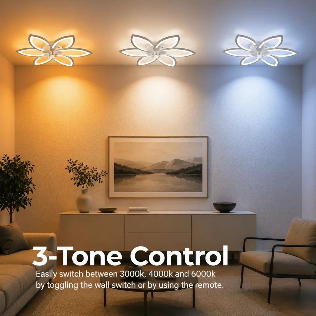 Alessandro Design Anemo lustra LED ventilator alba 36W 76,5cm