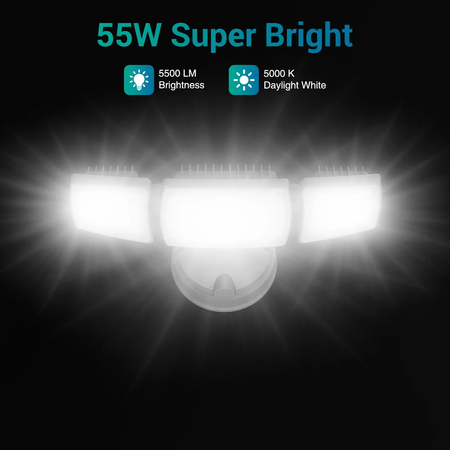 Ustellar 55W proiector LED exterior 2 buc alb lumina zi