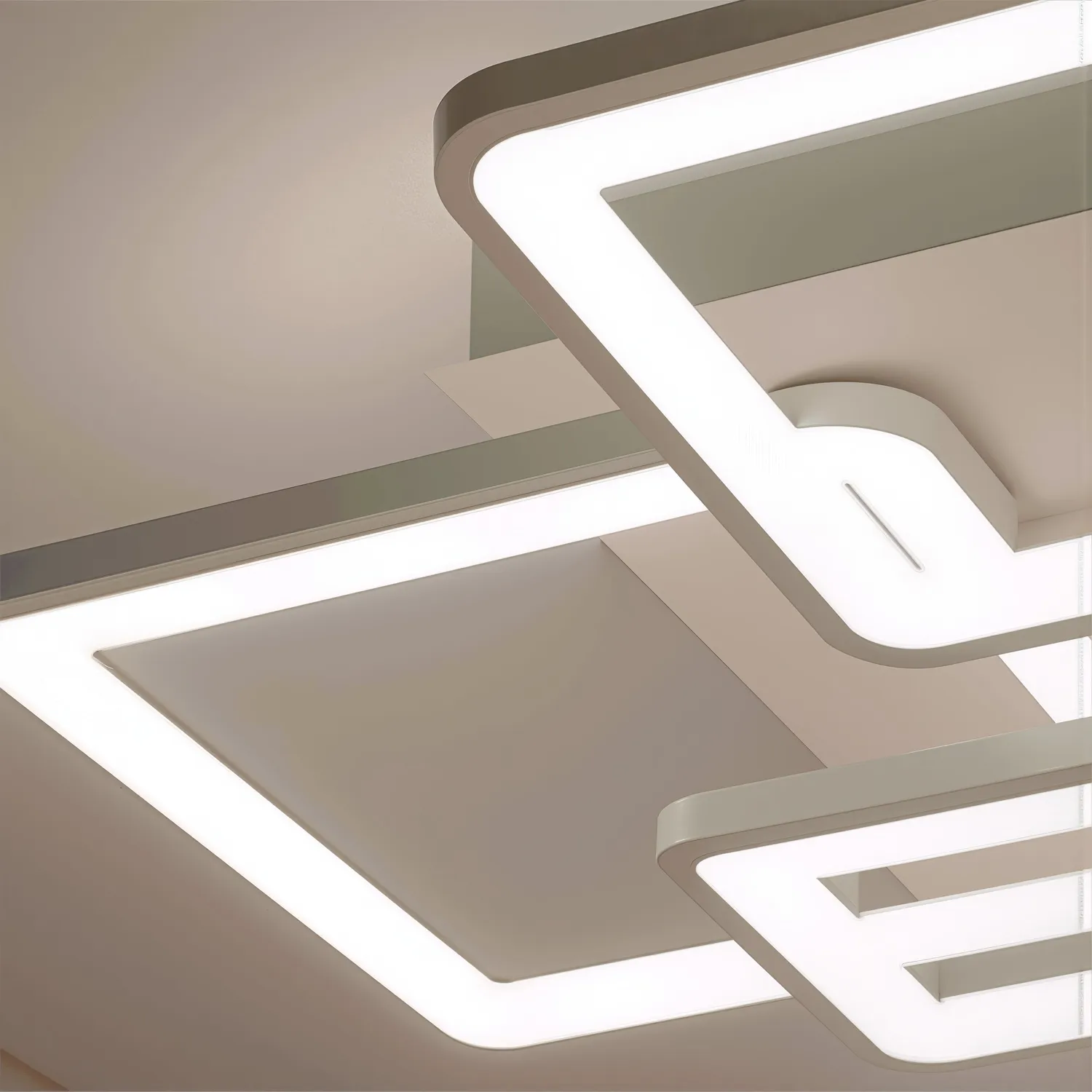 Ella lustra LED alba 119W dimabila 6 patrate telecomanda