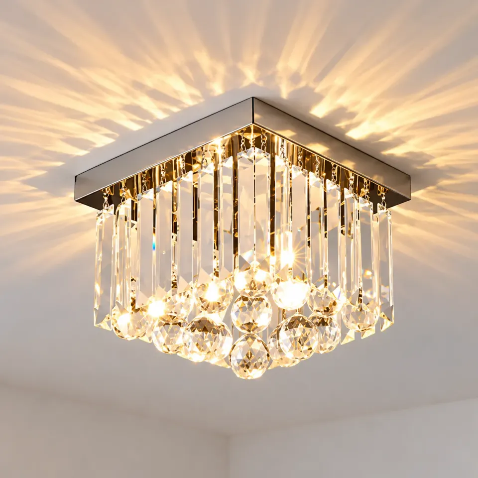 Alessandro Design MARTINEZ Linear Luxe candelabru cristal crom 4xE14