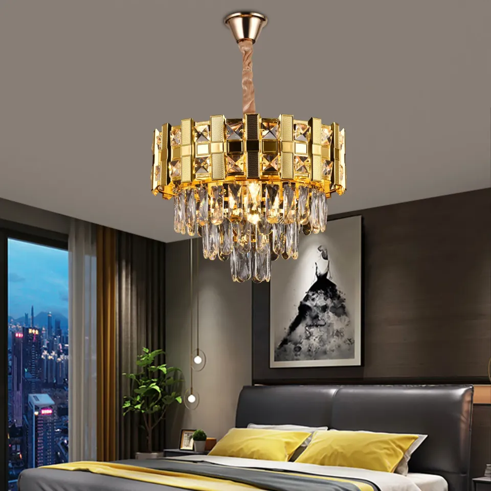 Alessandro Design Bran Nobile 5xE14 candelabru cristal auriu 40cm