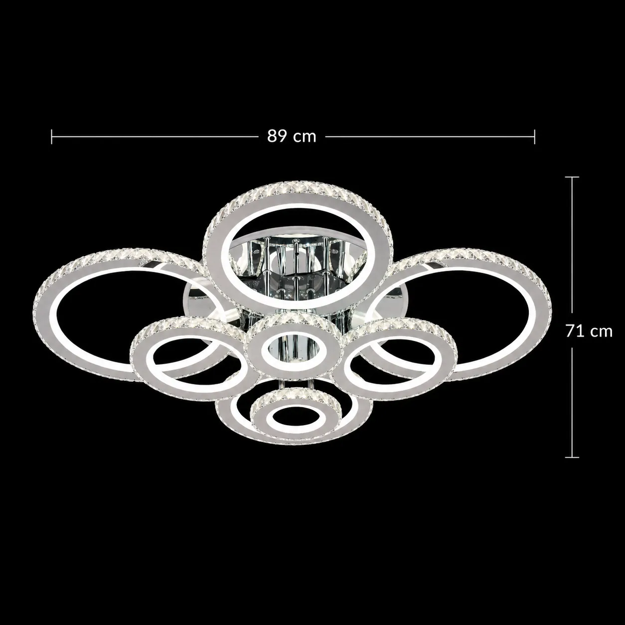 Alessandro Design Nova Rotonda lustra LED 239W RGB crom