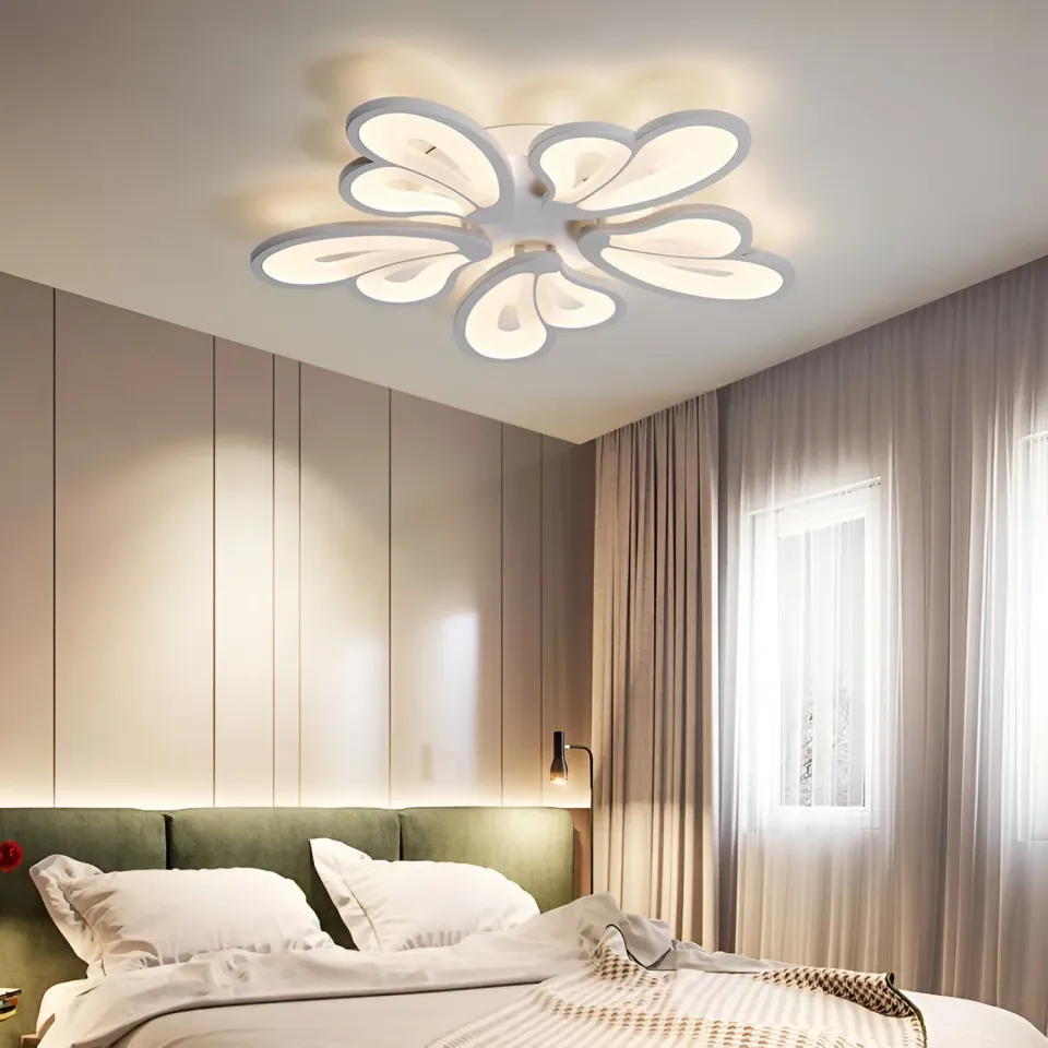 Alessandro Design Blossom 95W lustră LED albă 5 petale dimabilă
