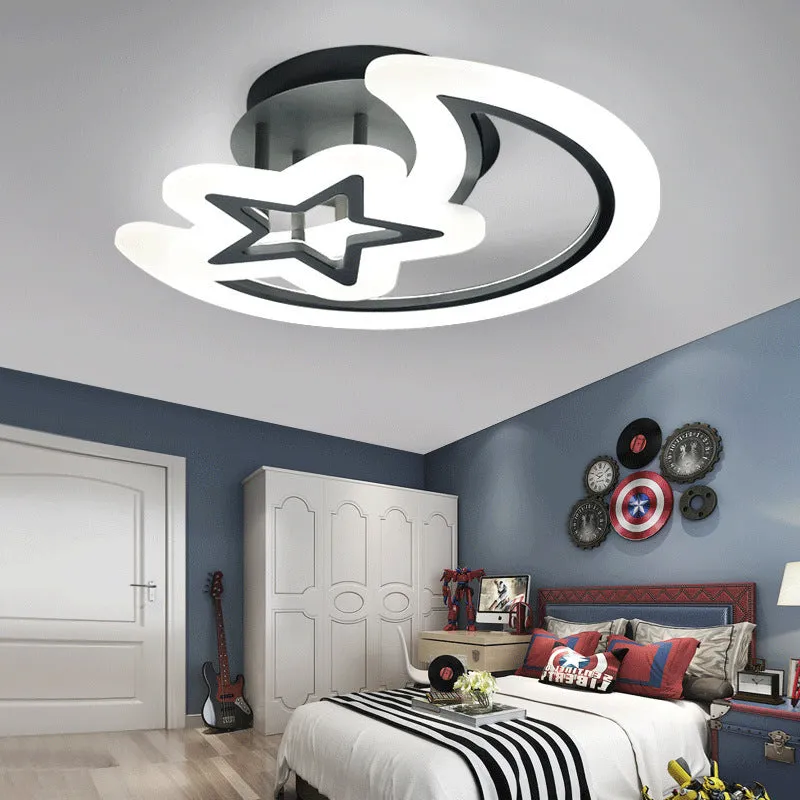 Alessandro Design Moon and Star lustra LED 59W neagra 2 el