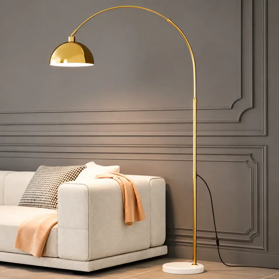 Alessandro Design TURKISTAN lampadar auriu E27 175cm metal
