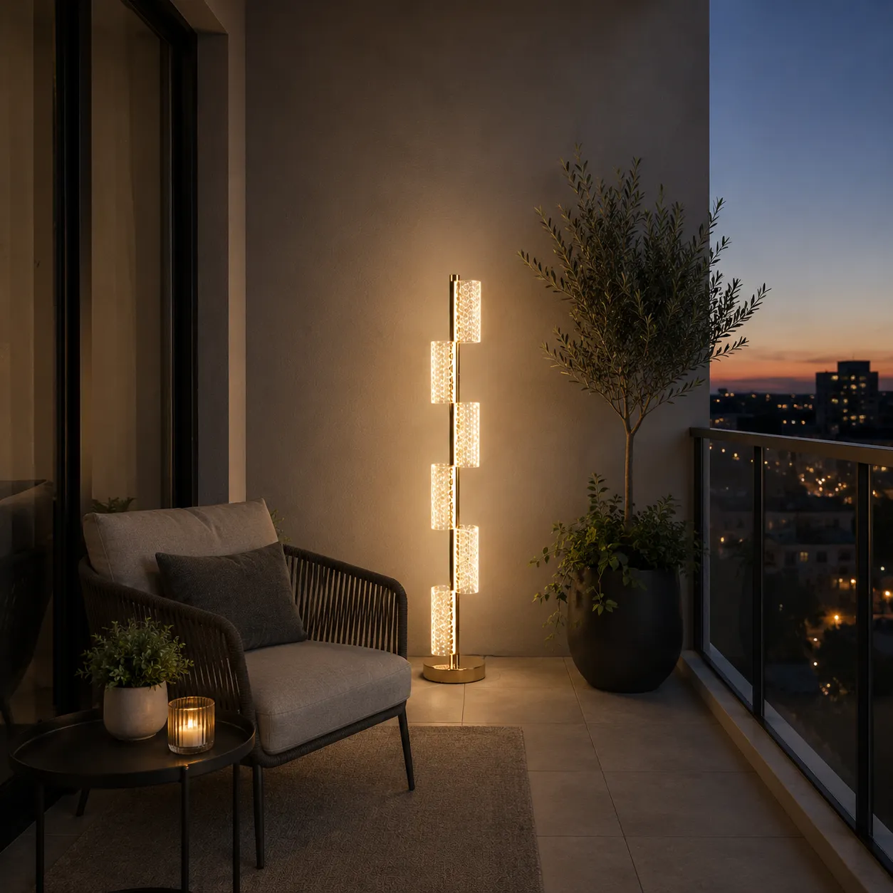 Alessandro Design Austin lampadar LED 40W 125cm auriu