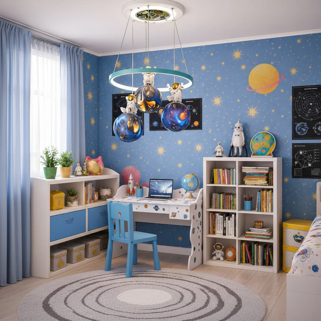 Alessandro Design ASTRONAUT lustra LED copii alba 35W