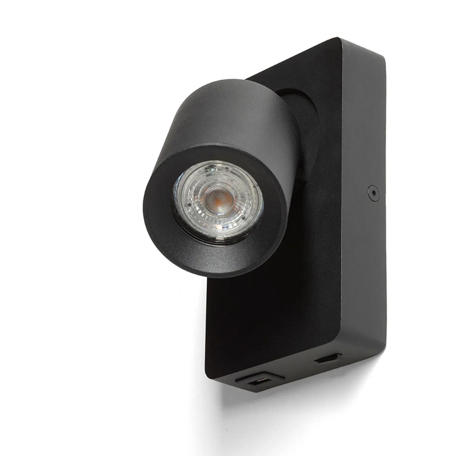 Rendl Voltera aplica perete GU10 USB negru